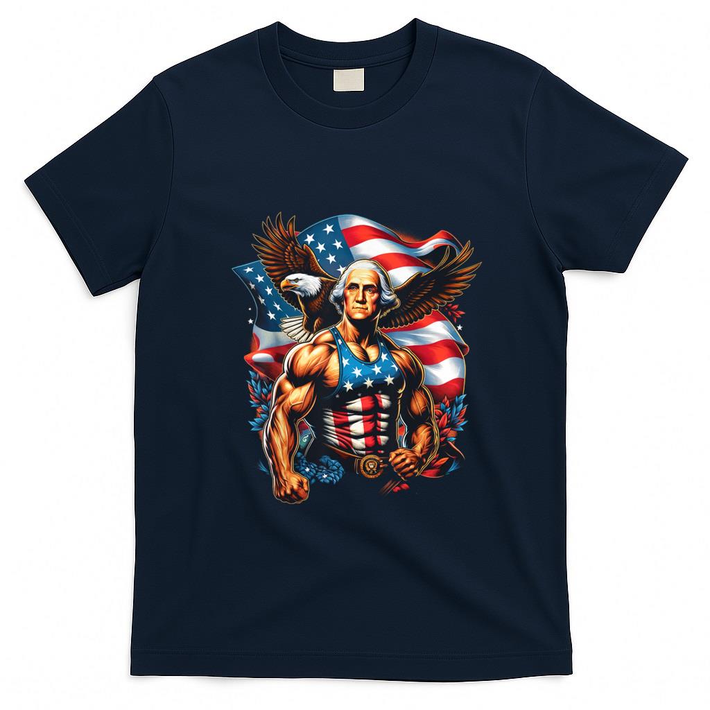 Funny Tees - 4th of July Patriotic Funny George Washington July 4th USA T-Shirt