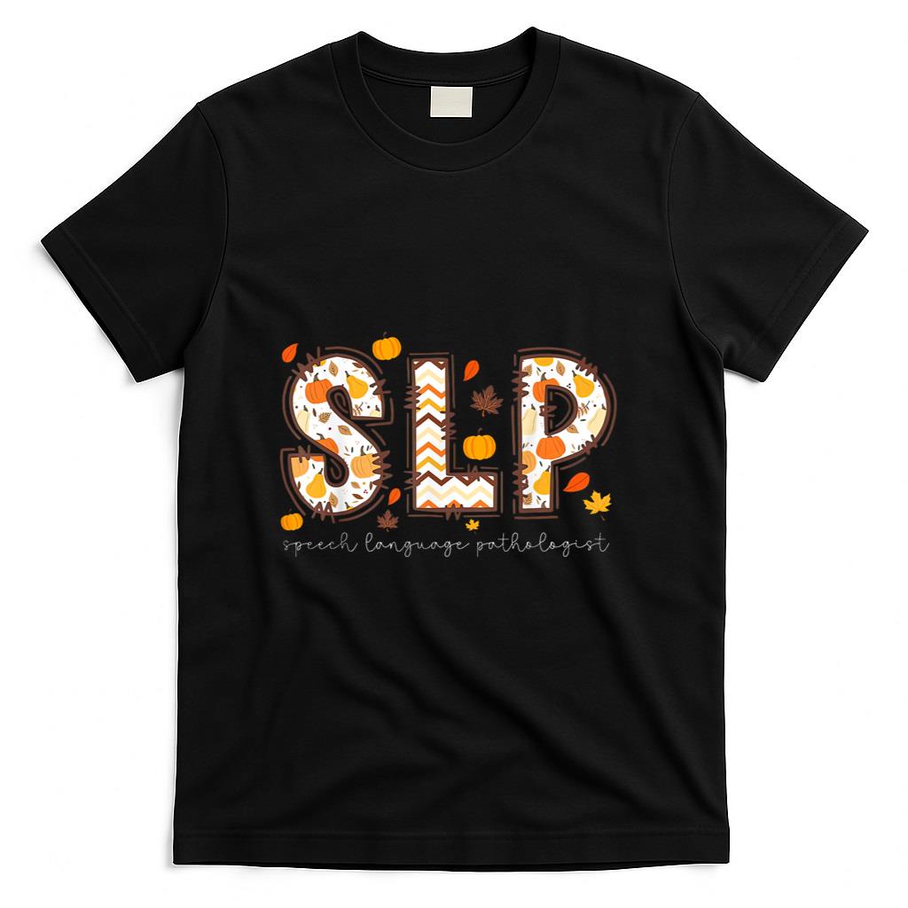 Retro Slp Speech Language Pathologist Pumpkin Fall Autumn T-Shirt