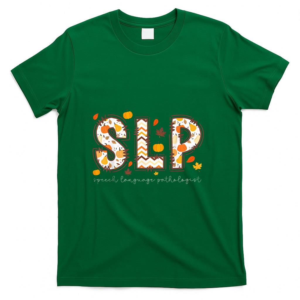 Retro Slp Speech Language Pathologist Pumpkin Fall Autumn T-Shirt