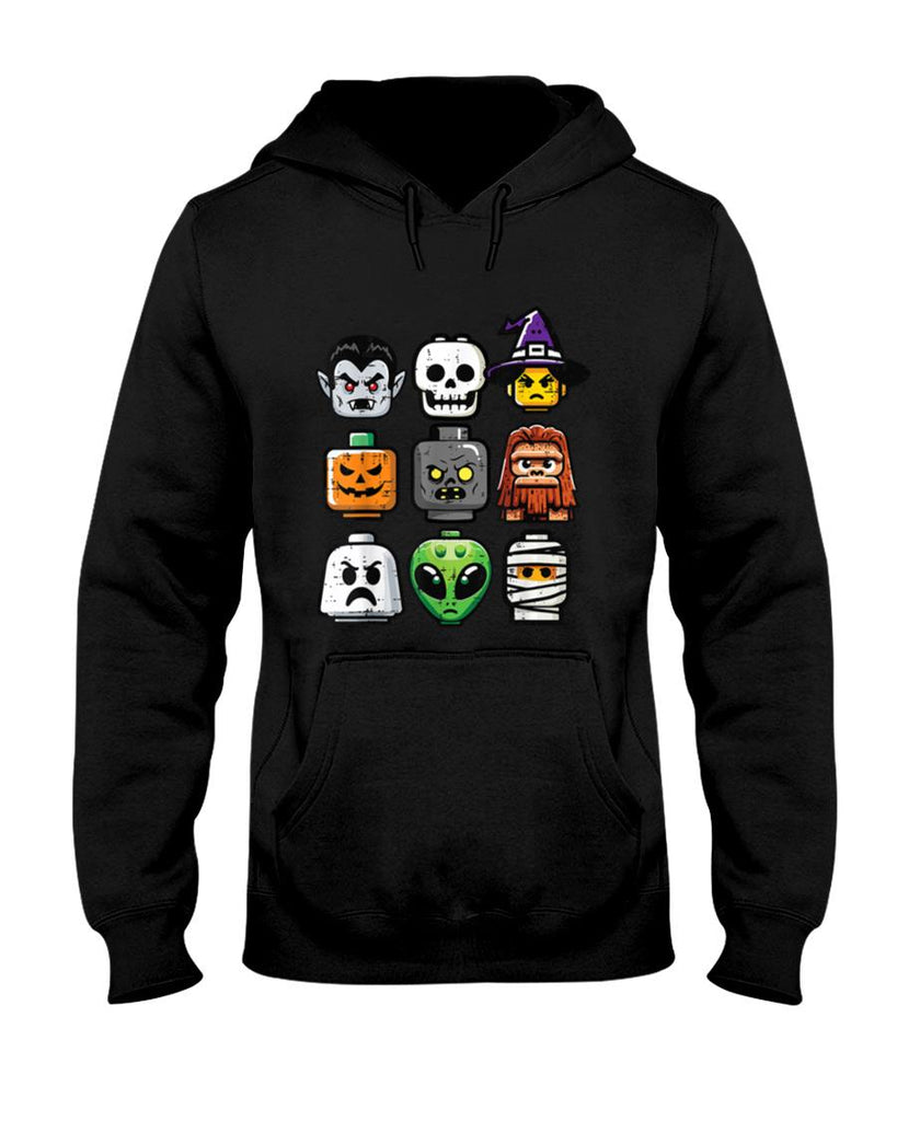 Halloween Shirt - Halloween Brick Pumpkin Ghost Heads Costume Boys Kids Men T-Shirt