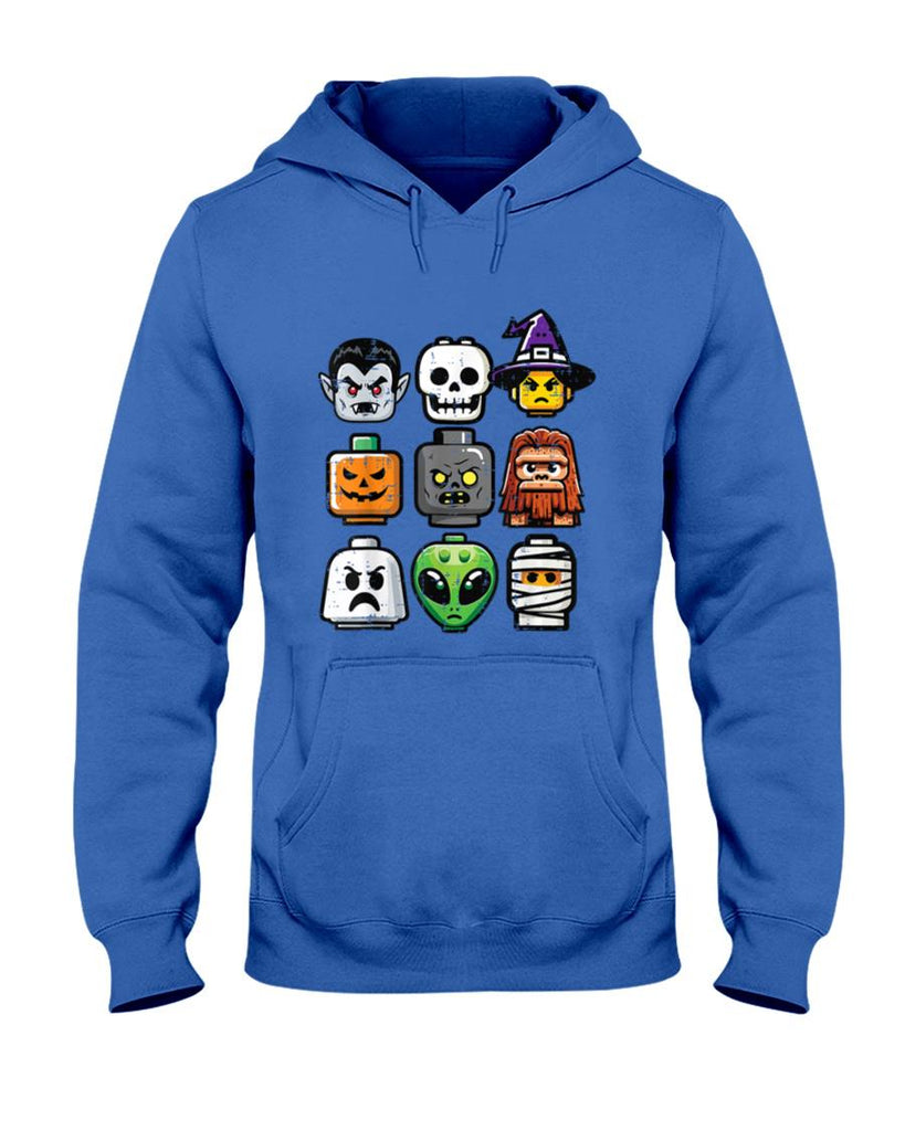 Halloween Shirt - Halloween Brick Pumpkin Ghost Heads Costume Boys Kids Men T-Shirt