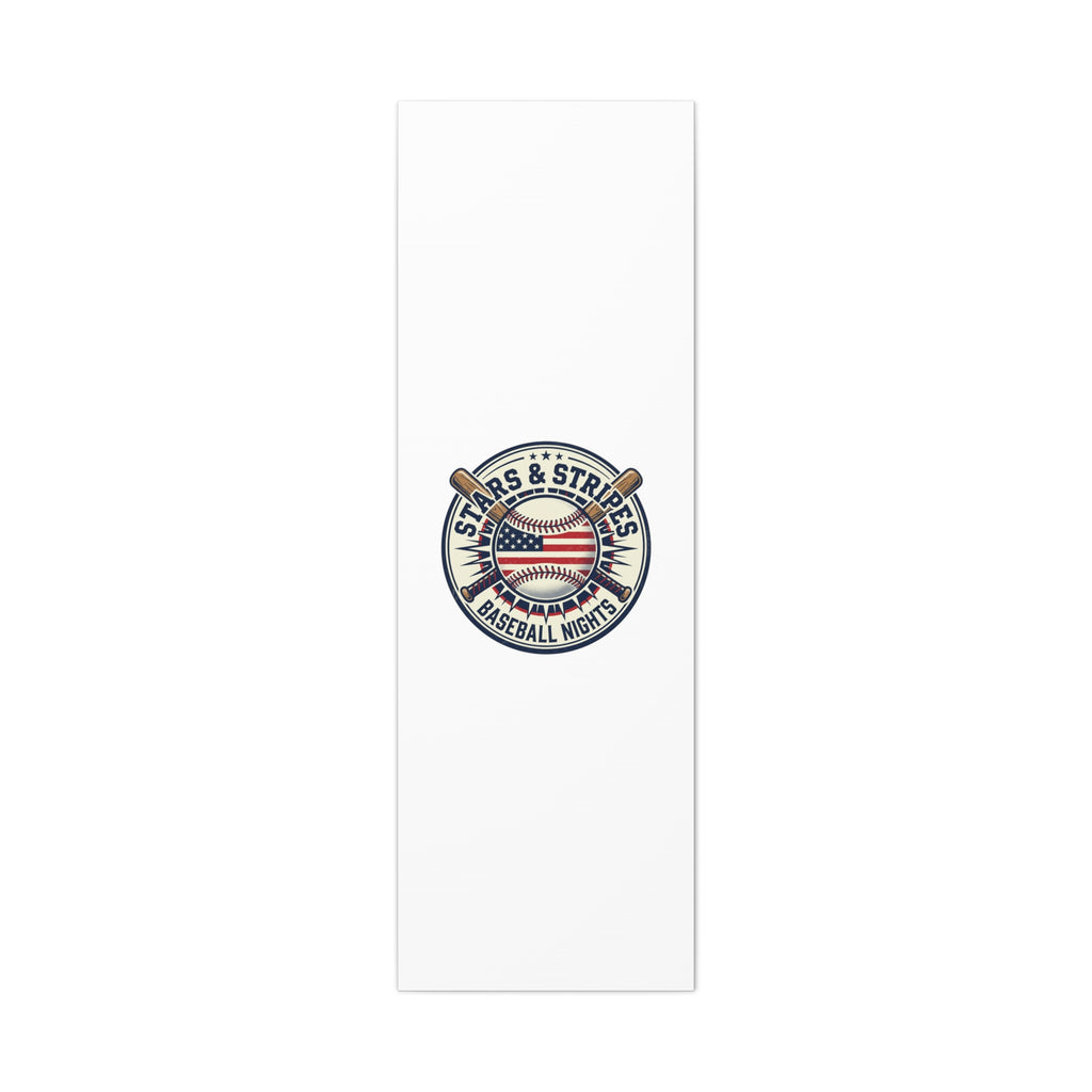 Stars & Stripes Baseball Nights Canvas | Patriotic Baseball Wall Art