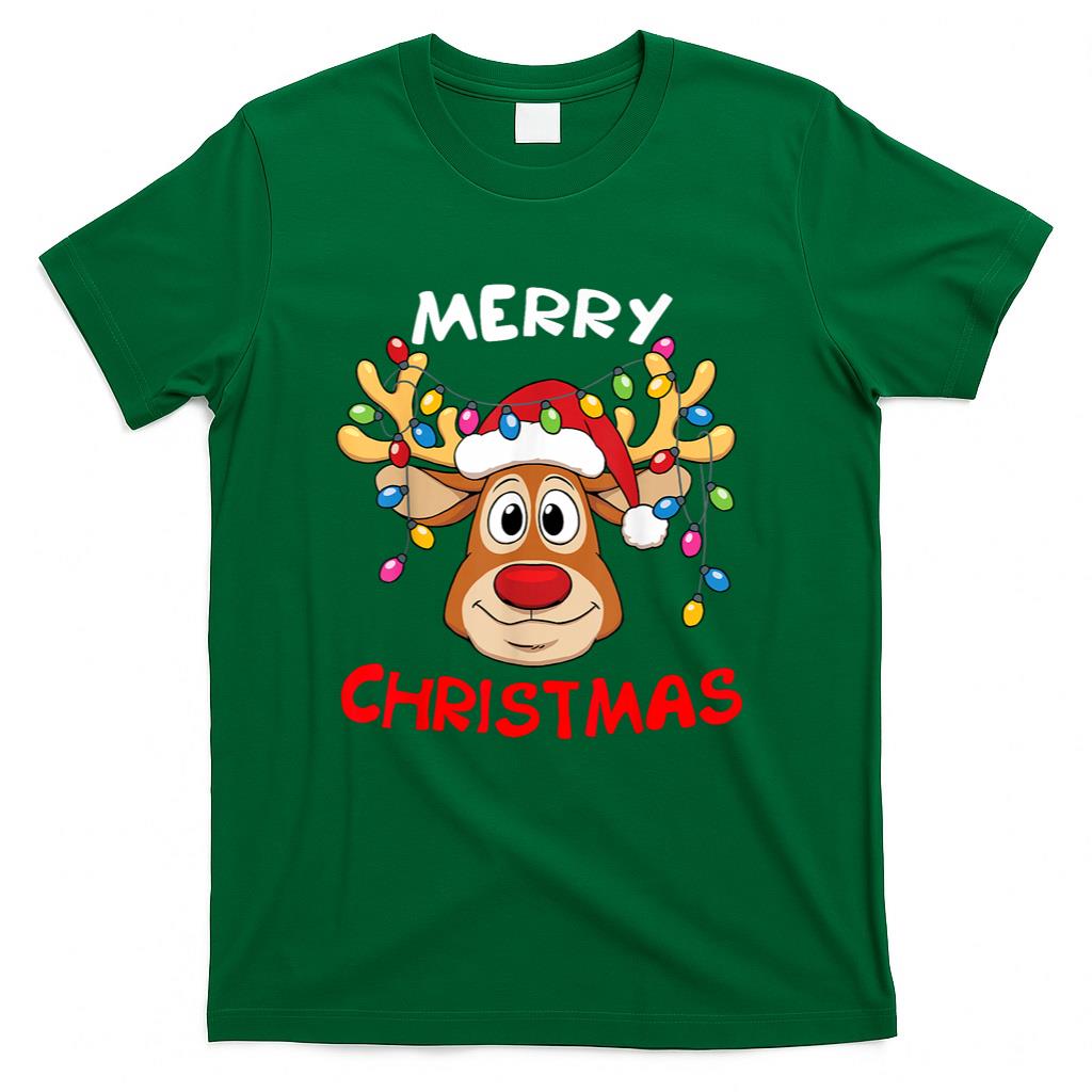 Merry Christmas Reindeer Xmas Family Men Women T-Shirt