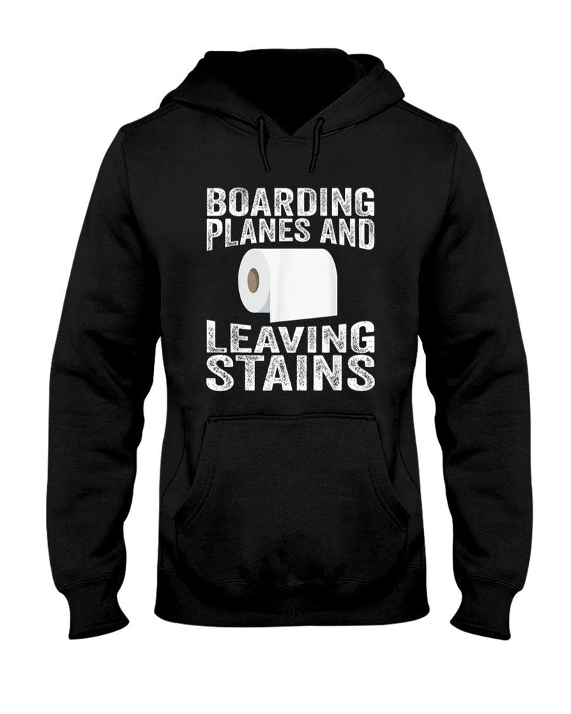 Funny Tees - Boarding Planes Leaving Stains Funny Embarrassing Airport T-Shirt