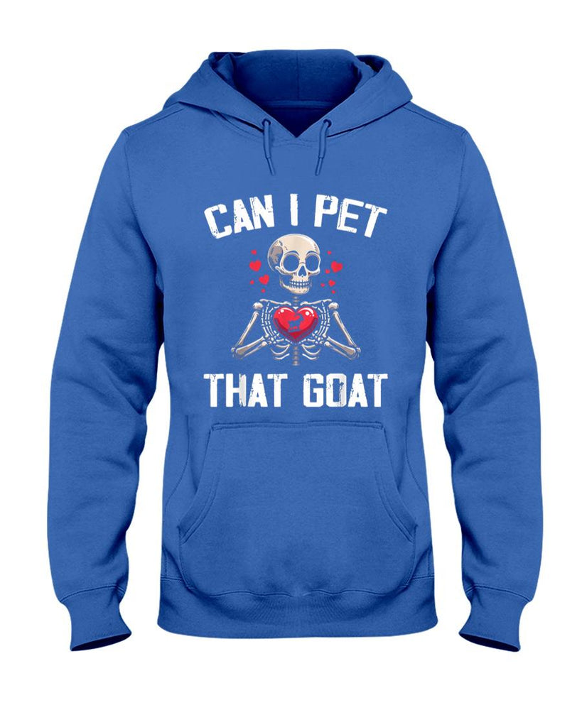 Pet Mom Halloween Shirt - Can I Pet That Goat  Goat Mom Tee For Men Women  Halloween T-Shirt