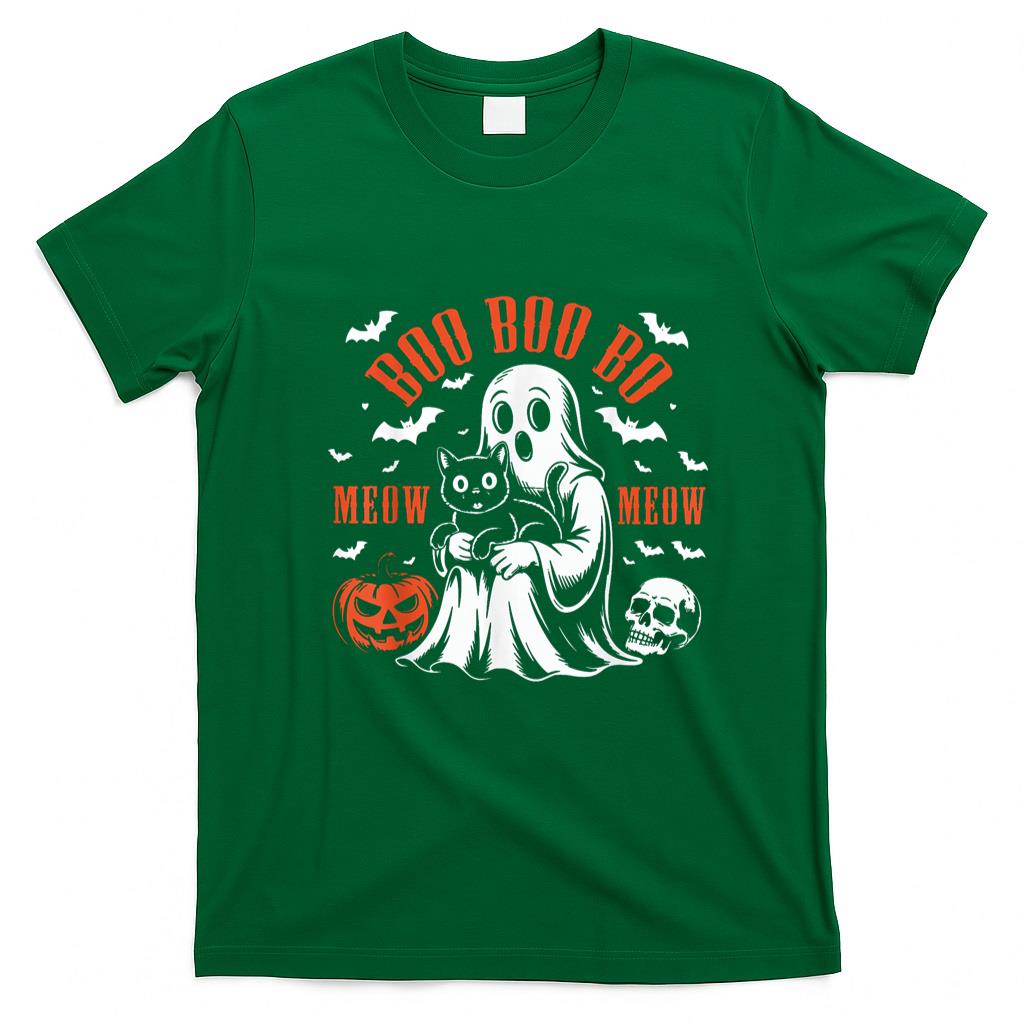 Pet Mom Halloween Shirt - Meow Black Cat Halloween Costume Skeleton Fur Dad Pet Mom T-Shirt
