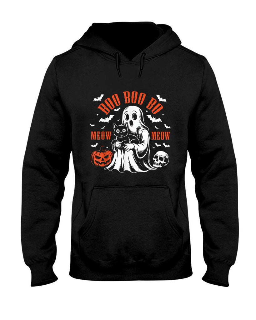 Pet Mom Halloween Shirt - Meow Black Cat Halloween Costume Skeleton Fur Dad Pet Mom T-Shirt