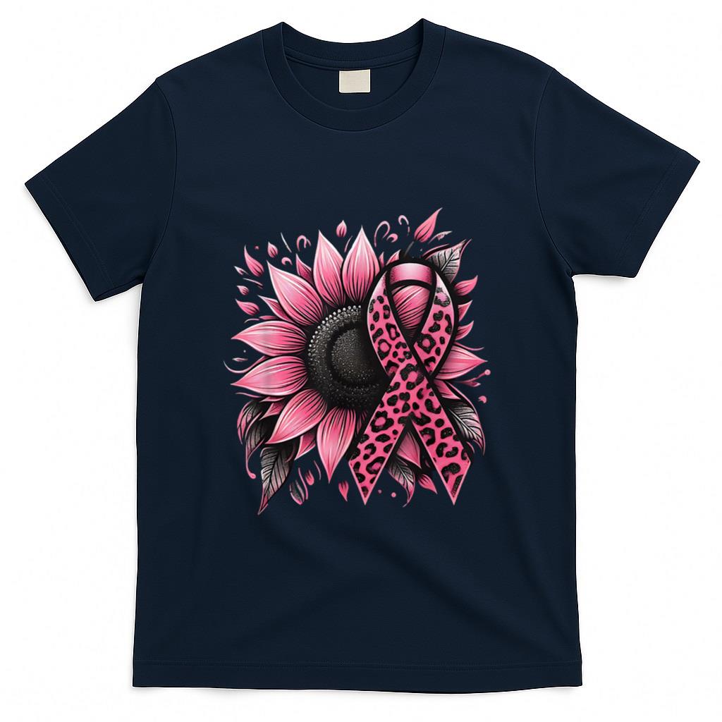 Sunflower Pink Breast Cancer Awareness T-Shirt