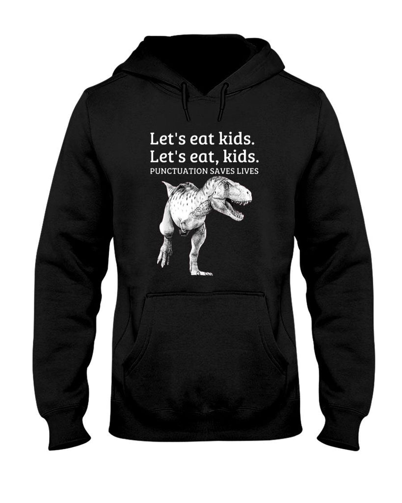 Funny Tees - Funny Let's Eat Kids Punctuation Saves Lives Grammar T Shirt T-Shirt