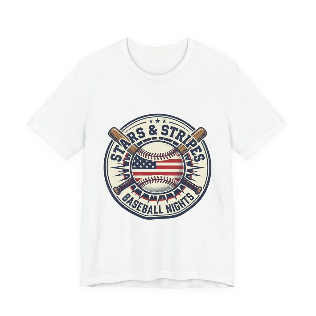 Stars & Stripes Baseball Tee | Patriotic Baseball Shirt, Vintage Red White Blue