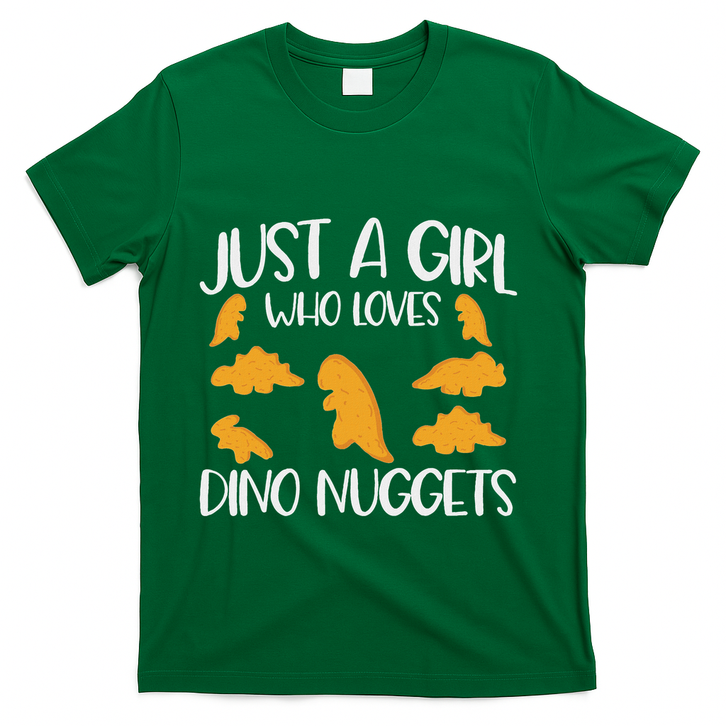 Just A Girl Who Loves Dino Nuggets Dinosaur Chicken Nuggets T-Shirt