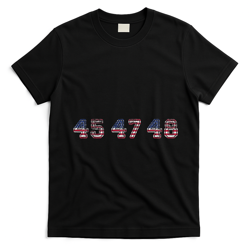 45 47 48 Trump 2024 2028 Flag Take American Back Vance 2028 T-Shirt - Black