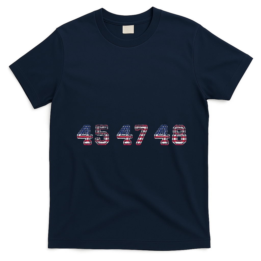 45 47 48 Trump 2024 2028 Flag Take American Back Vance 2028 T-Shirt - Navy Blue