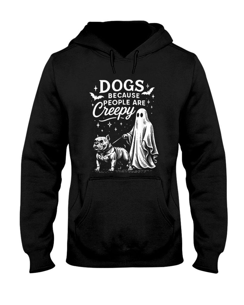 Pet Mom Halloween Shirt - Dogs Because People Are Creepy Halloween Bulldog Mom or Dad T-Shirt