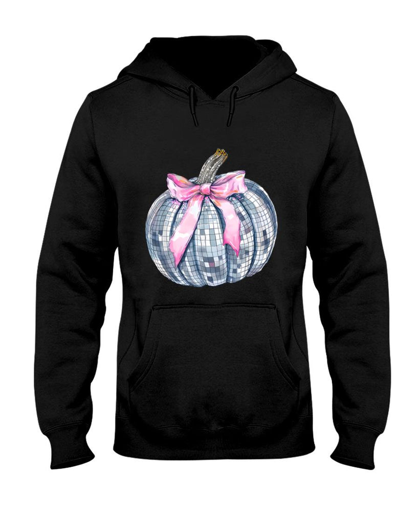 Retro Disco Ball Coquette Pumpkin Halloween Thanksgiving T-Shirt