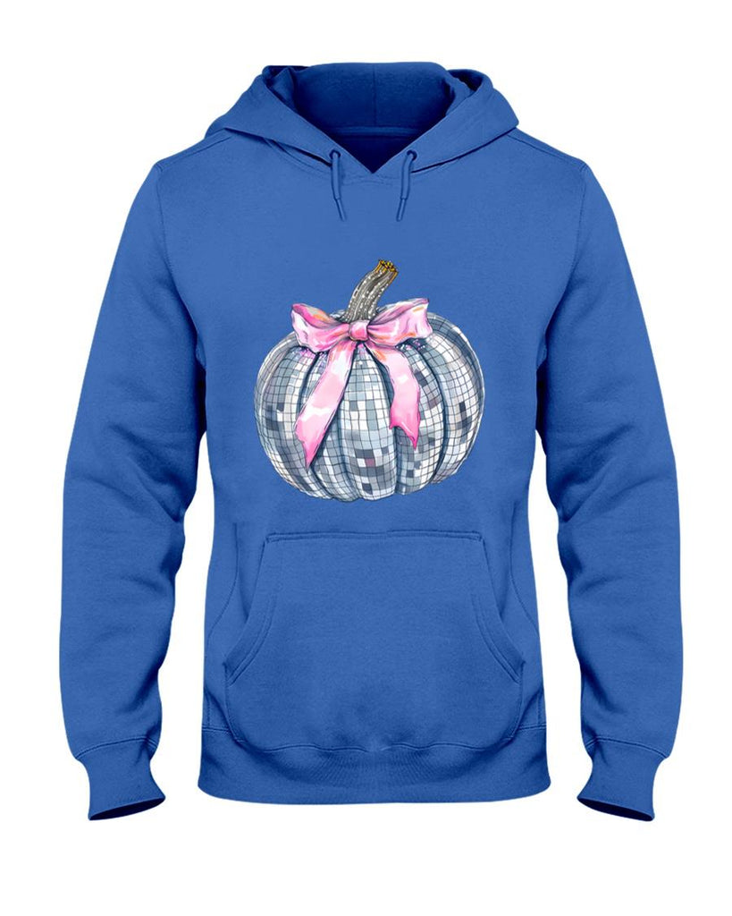Retro Disco Ball Coquette Pumpkin Halloween Thanksgiving T-Shirt