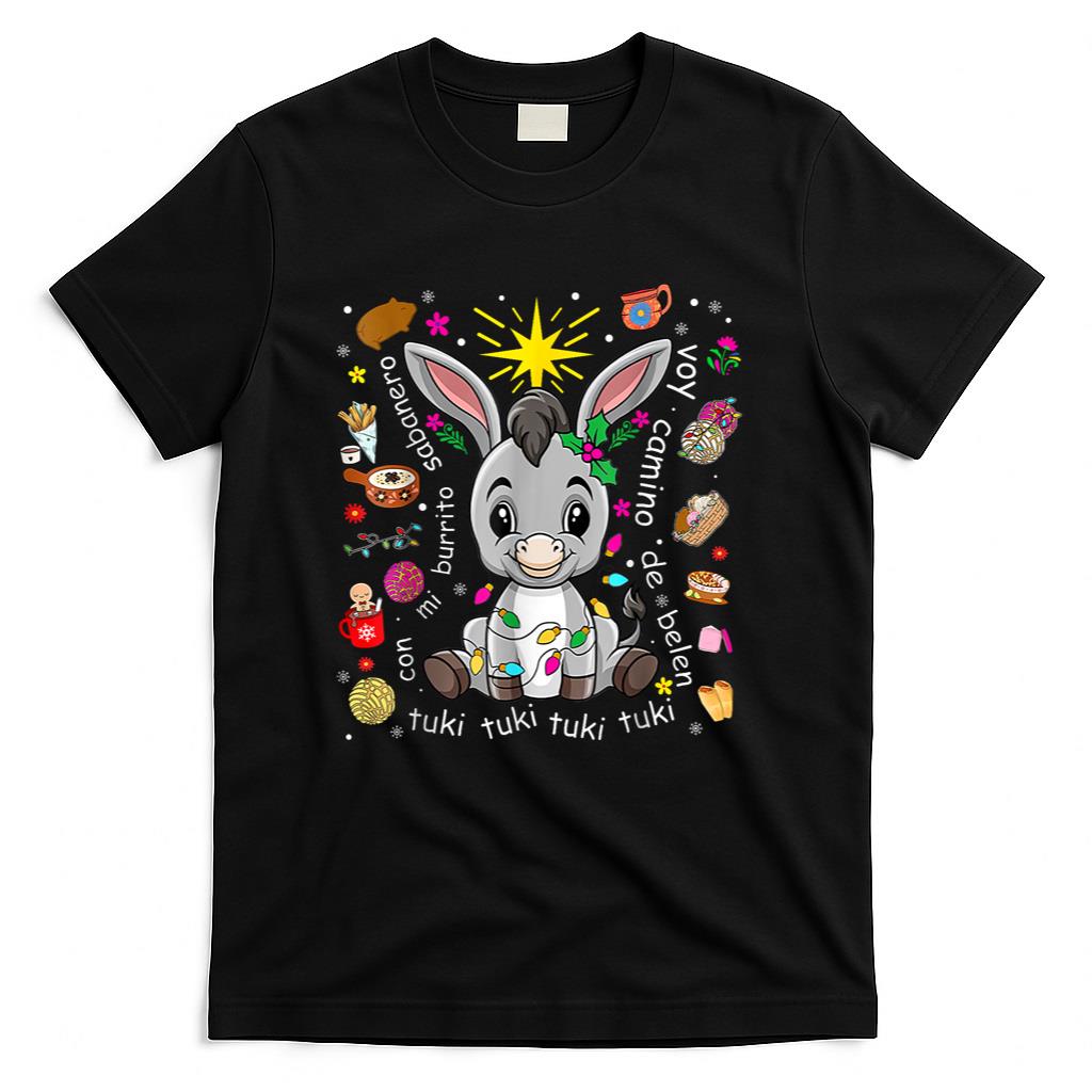 Mi Burrito Sabanero Mexican Christmas Donkey Spanish Xmas T-Shirt