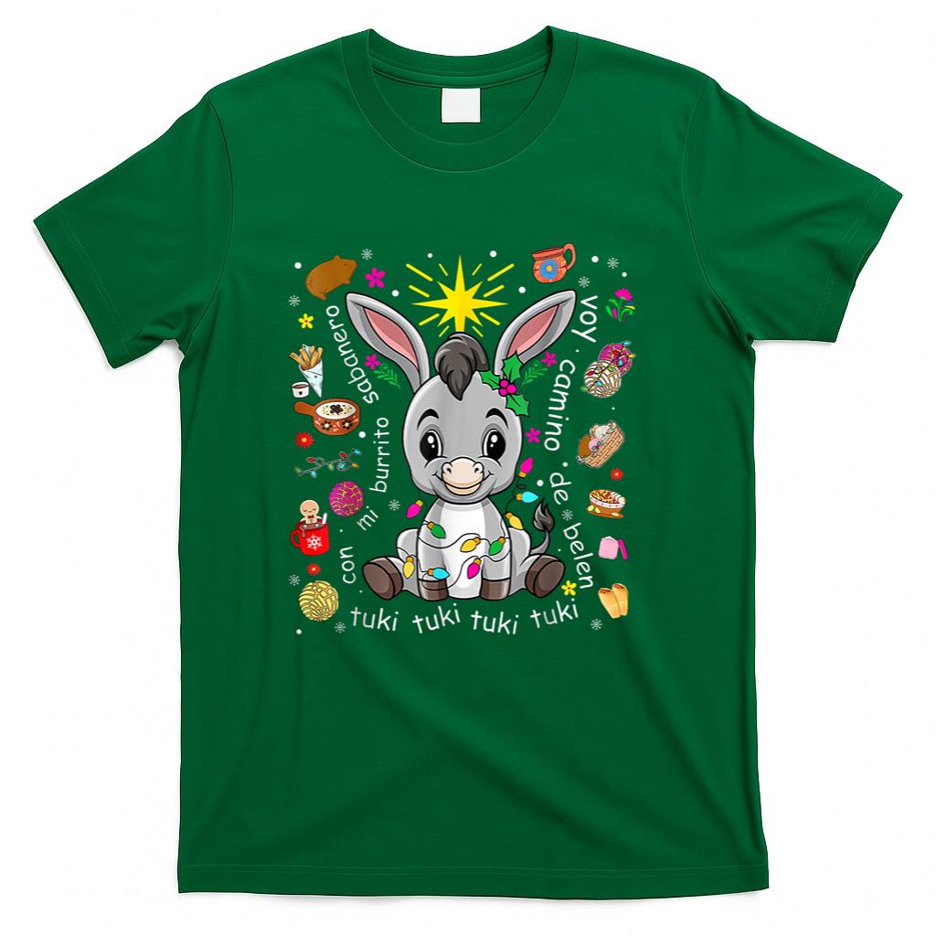 Mi Burrito Sabanero Mexican Christmas Donkey Spanish Xmas T-Shirt
