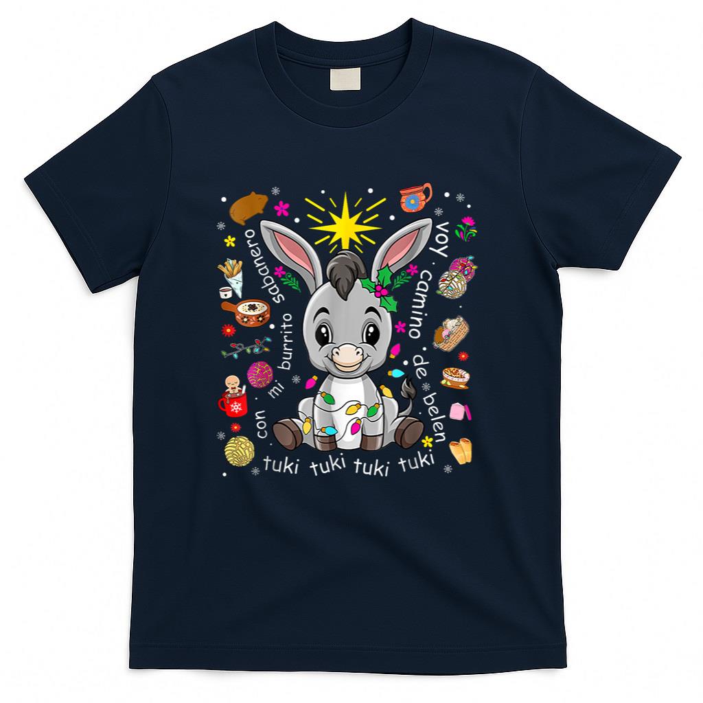Mi Burrito Sabanero Mexican Christmas Donkey Spanish Xmas T-Shirt
