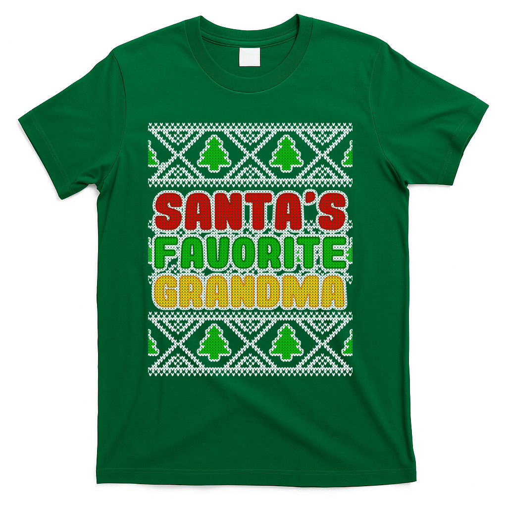 Santa's Favorite Grandma Ugly Sweater T-Shirt