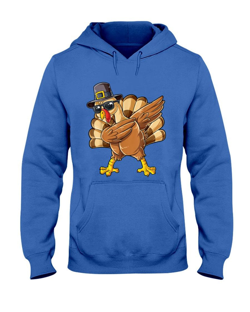 Dabbing Turkey Thanksgiving Day Pilgrim Boys Men Funny Dab T-Shirt