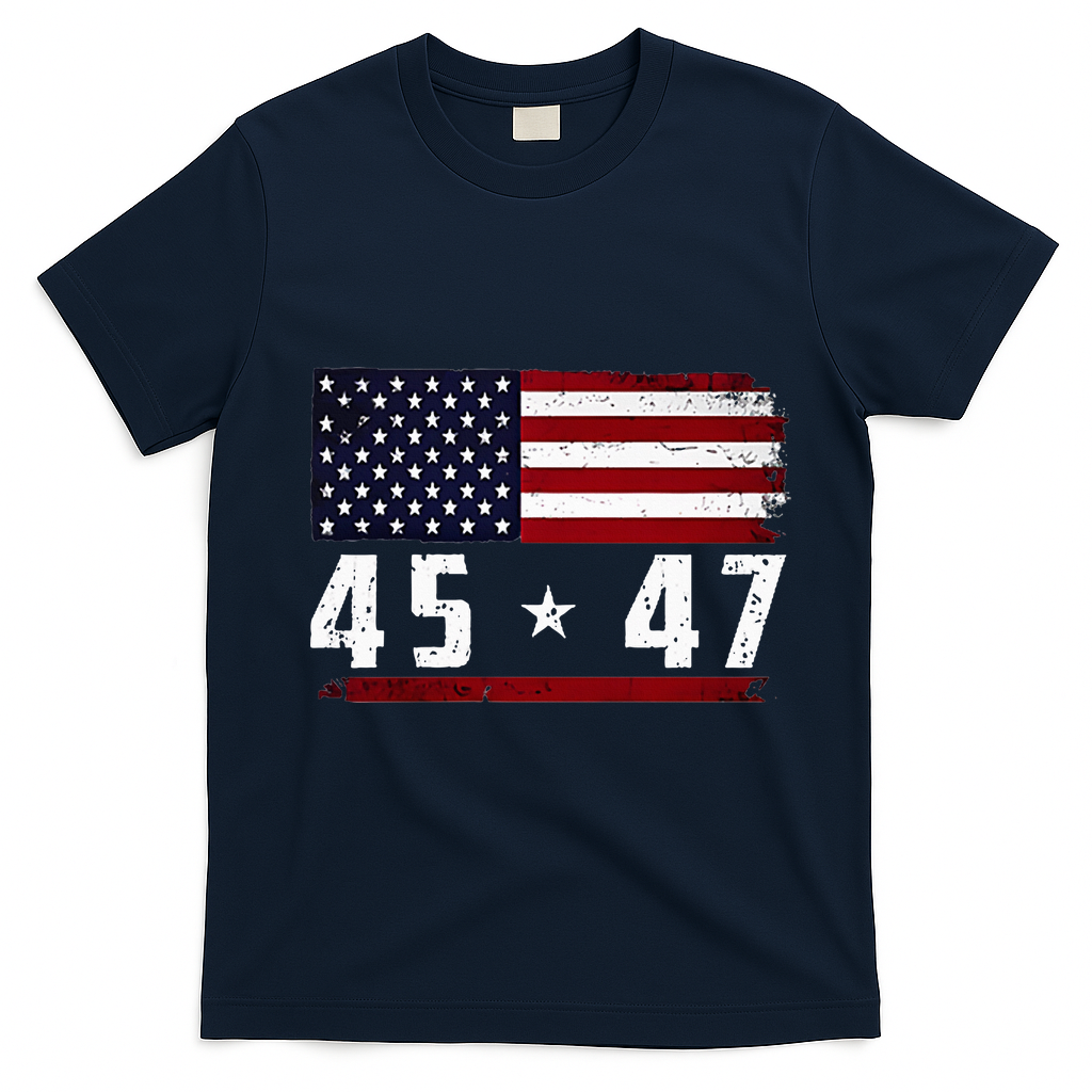 45 47 Donald Trump T-Shirt - Navy Blue