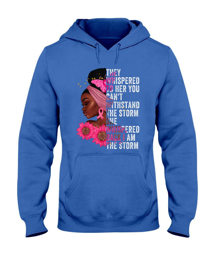 Im The Storm Black Women Breast Cancer Survivor Pink Ribbon T-Shirt_2