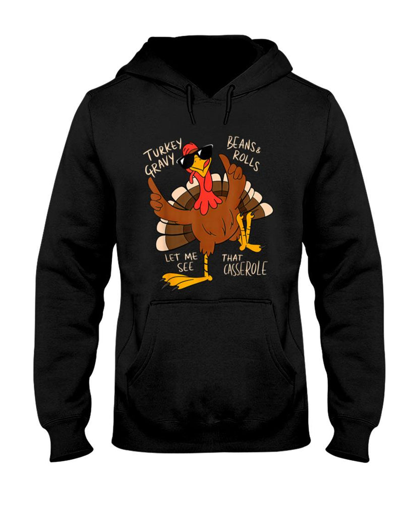 Turkey Gravy Beans And Rolls Casserole Funny Thanksgiving T-Shirt