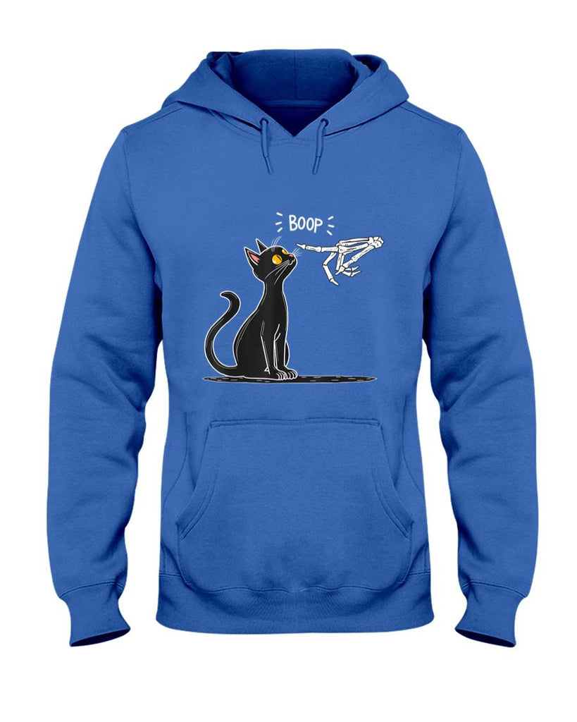 Pet Mom Halloween Shirt - Black Cat Skeleton Hand Boop Halloween T-Shirt
