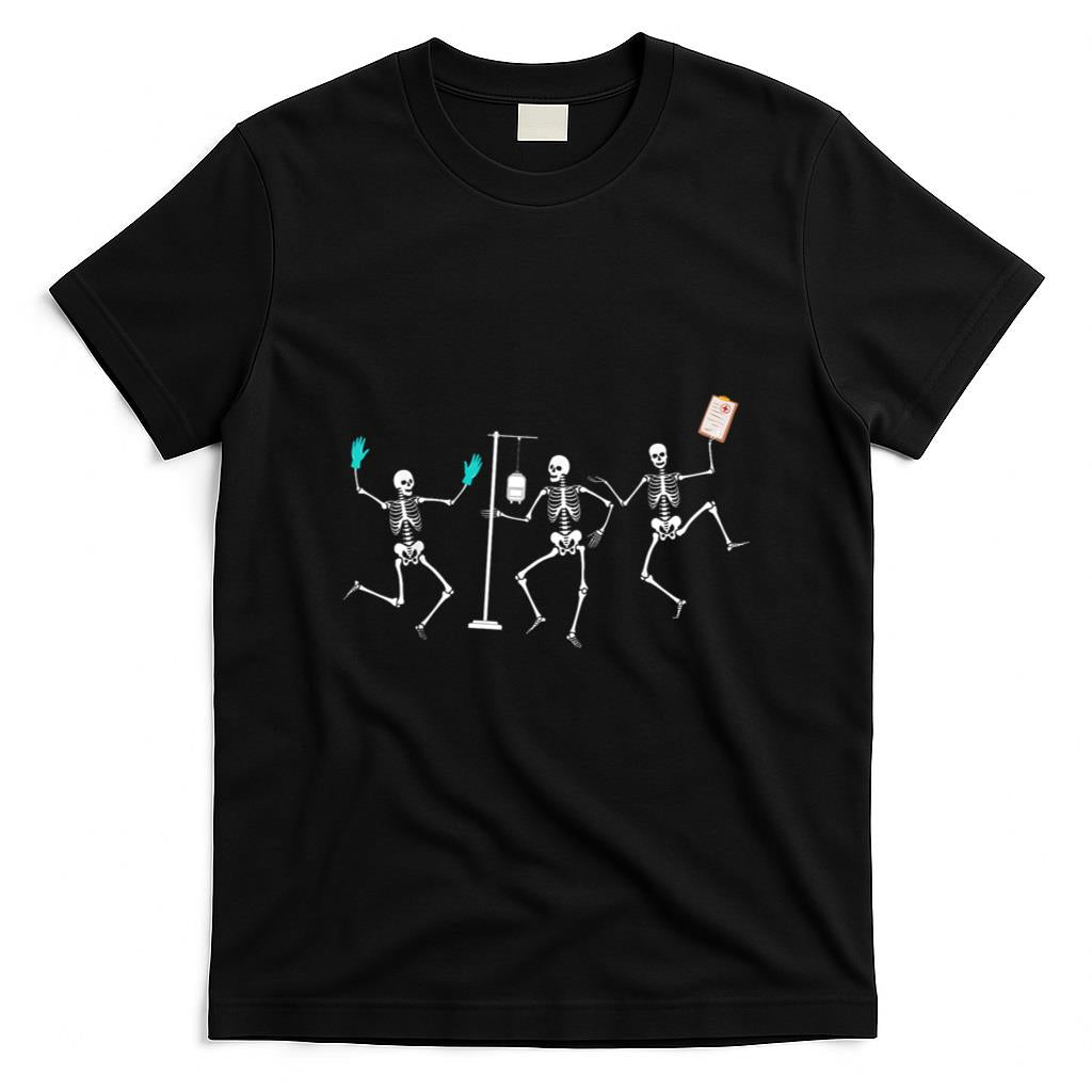 Halloween Shirt - Funny Nurse Skeleton Halloween healthcare Crew Skeleton T-Shirt