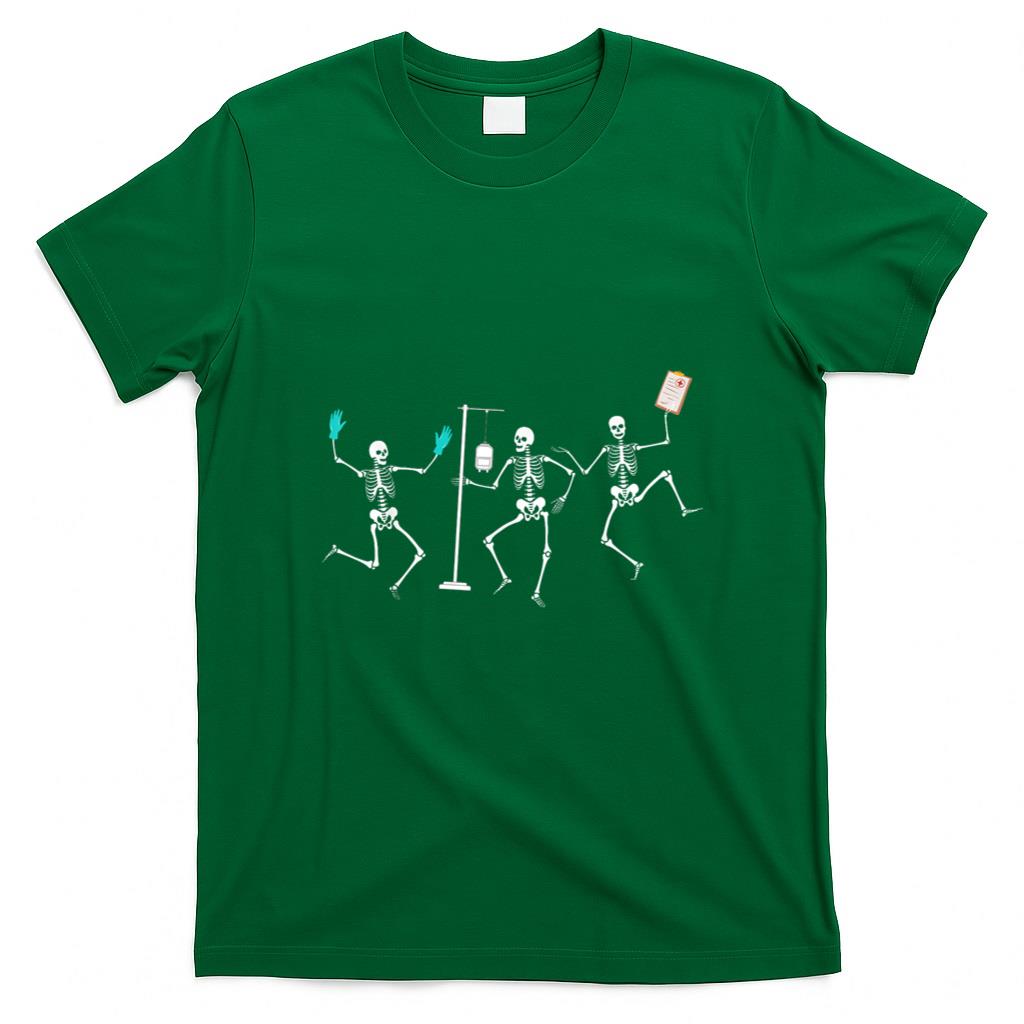 Halloween Shirt - Funny Nurse Skeleton Halloween healthcare Crew Skeleton T-Shirt