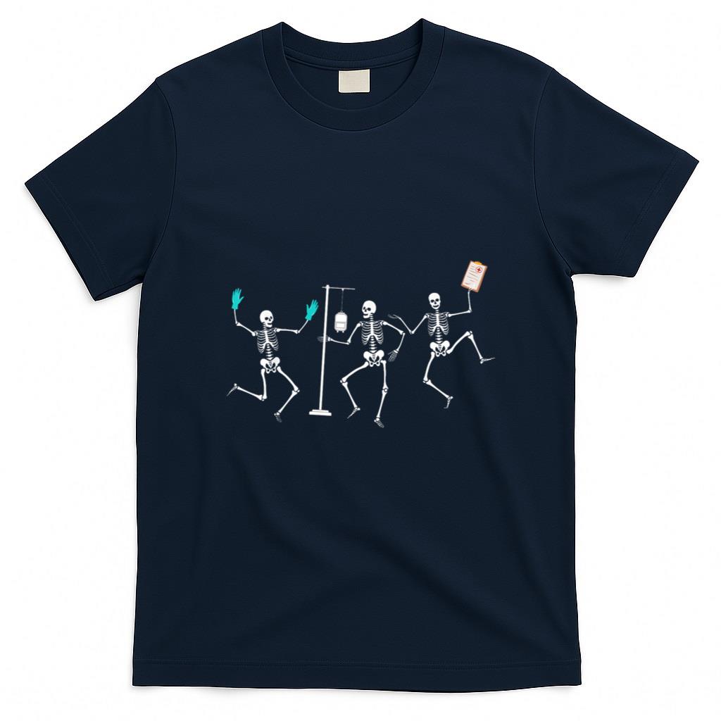 Halloween Shirt - Funny Nurse Skeleton Halloween healthcare Crew Skeleton T-Shirt