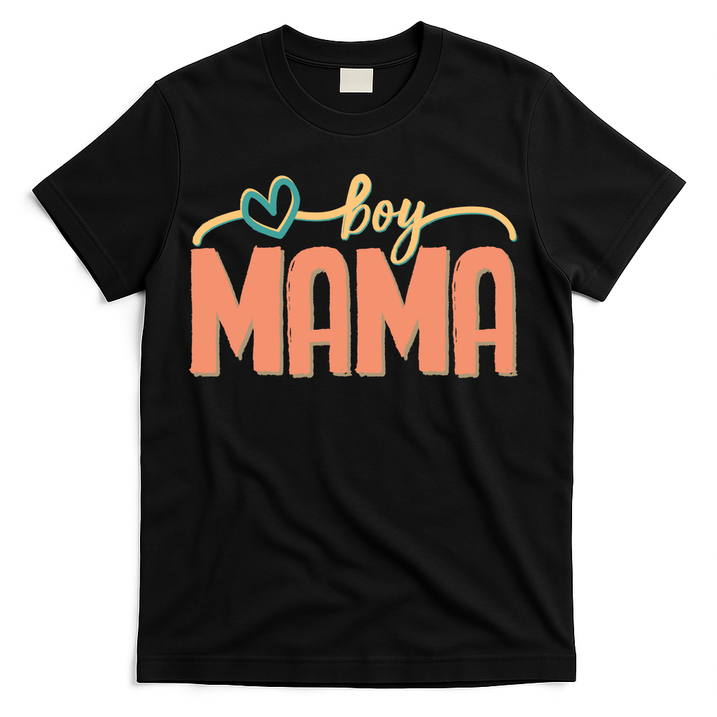 Boy Mom Ma Mama Bruh Funny Front & Back T-Shirt
