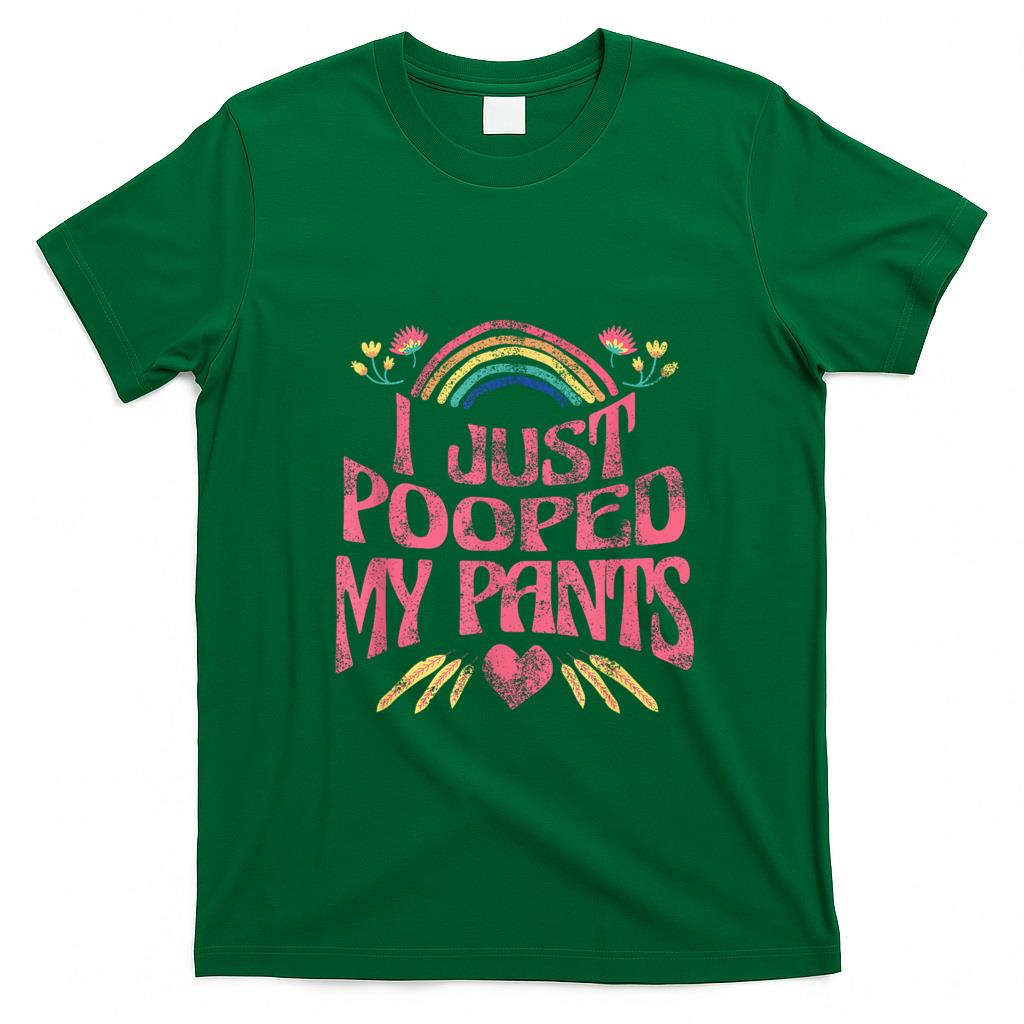 Funny Tees - I Just Pooped My Pants Funny Adult Humor Meme T-Shirt, Small, Black