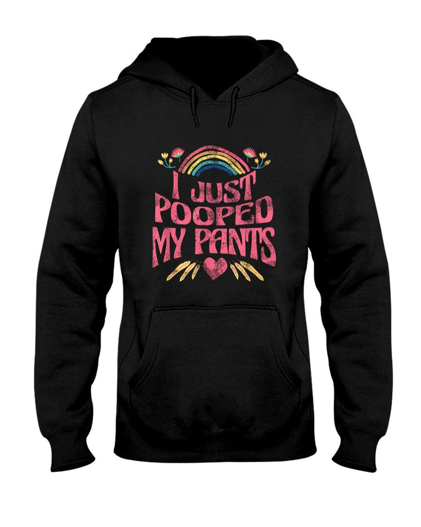 Funny Tees - I Just Pooped My Pants Funny Adult Humor Meme T-Shirt, Small, Black