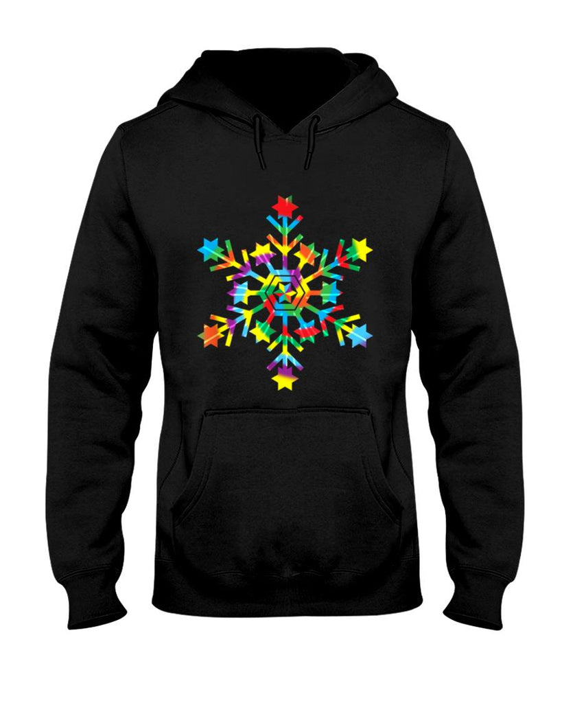 Tie Dye Snowflake Retro Hippie Christmas Holiday Xmas Gift T-Shirt
