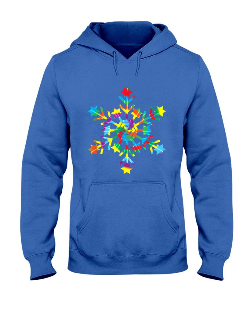 Tie Dye Snowflake Retro Hippie Christmas Holiday Xmas Gift T-Shirt