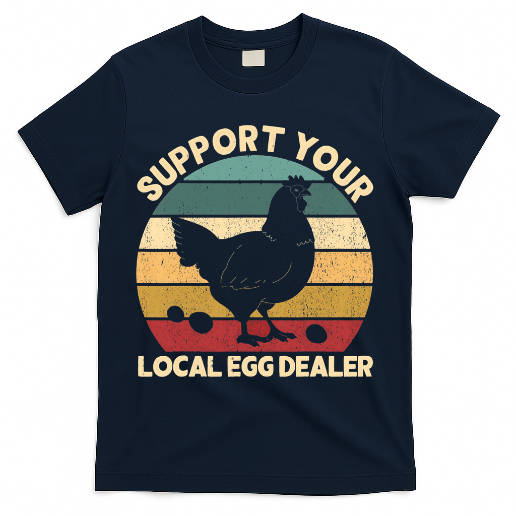Support Your Local Egg Dealer Farmer Chicken Egg Lover T-Shirt
