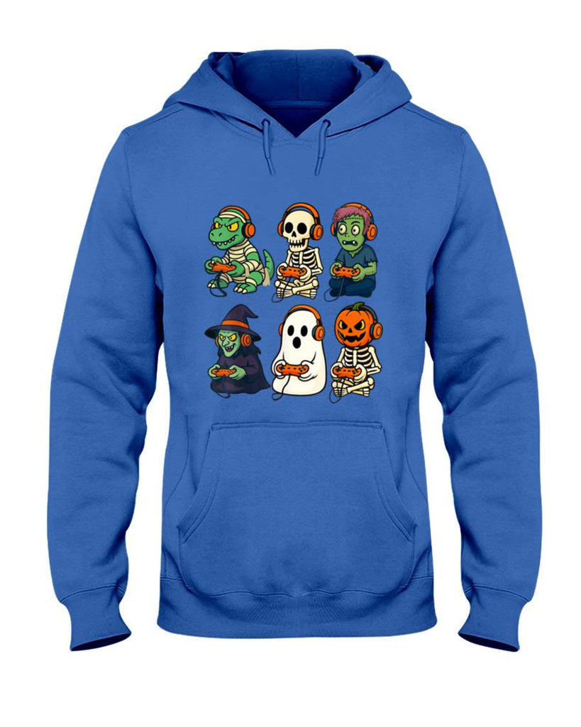Halloween Shirt - Halloween Boys Kids Gamer Dinosaur Skeleton Ghost Witch T-Shirt