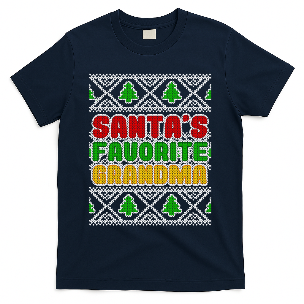 Santa's Favorite Grandma Ugly Sweater T-Shirt