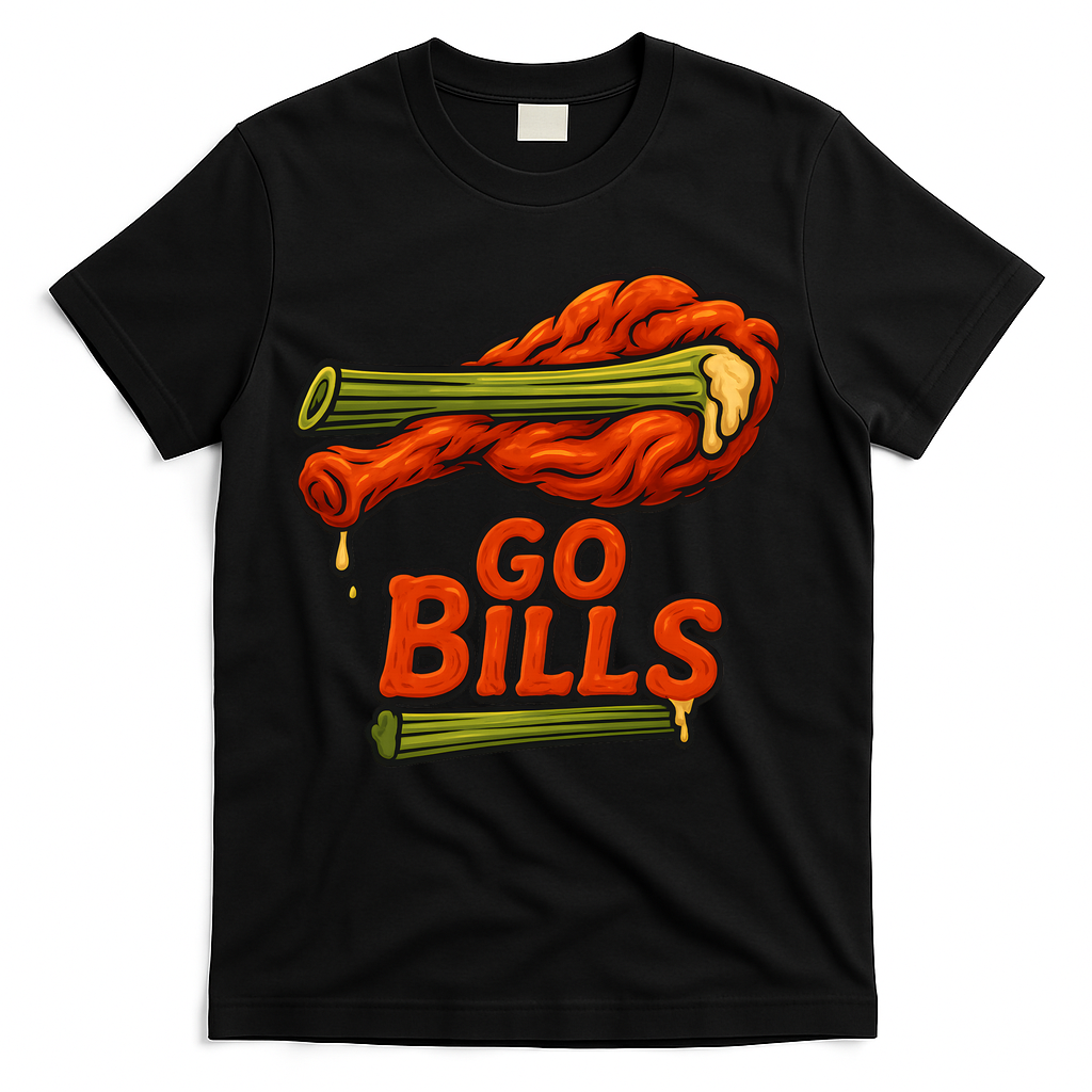 Bills Chicken Wings Funny Football Fan T-Shirt