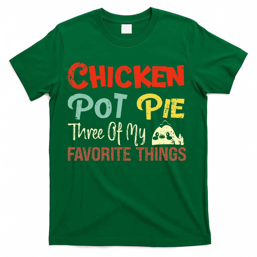 Chicken Pot Pie Three Of My Favorite Things Funny Pot Pi T-Shirt