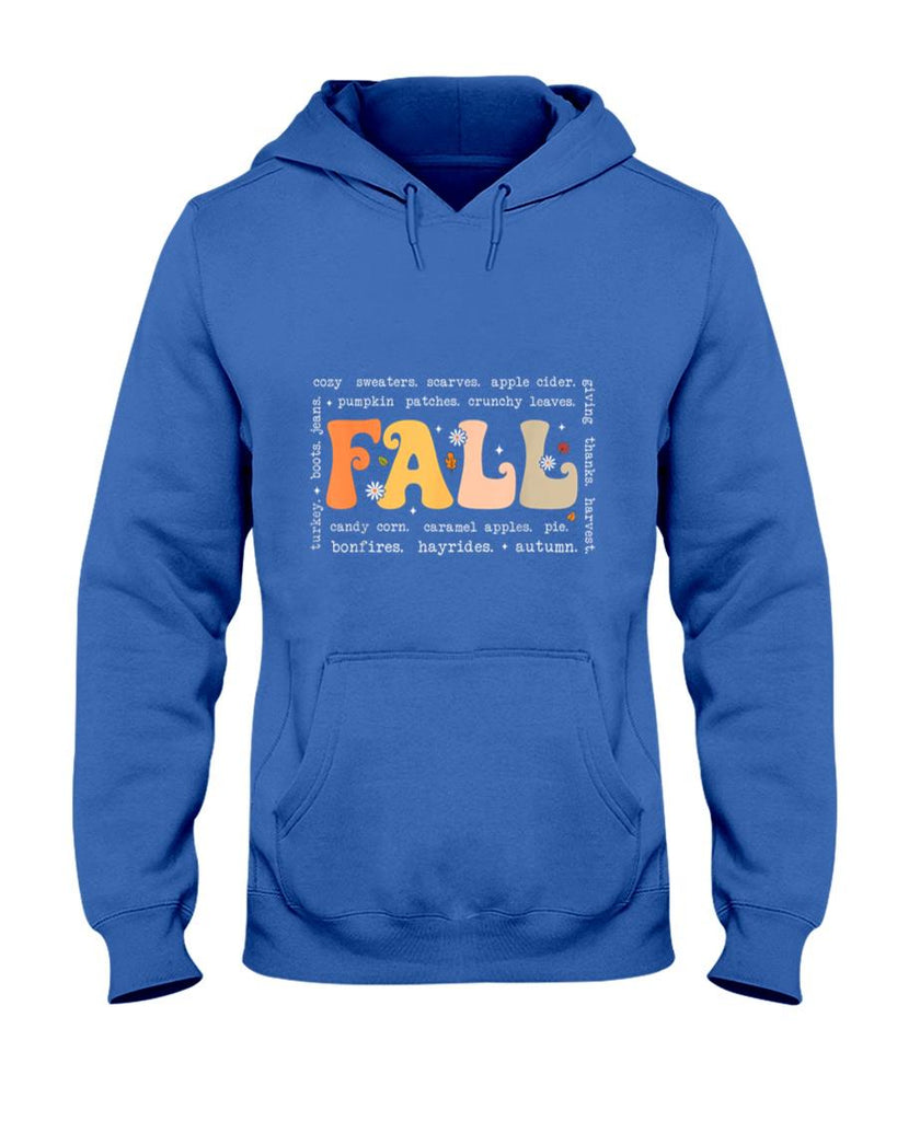 Fall Words Hello Fall Autumn Thanksgiving Pumpkin Season T-Shirt