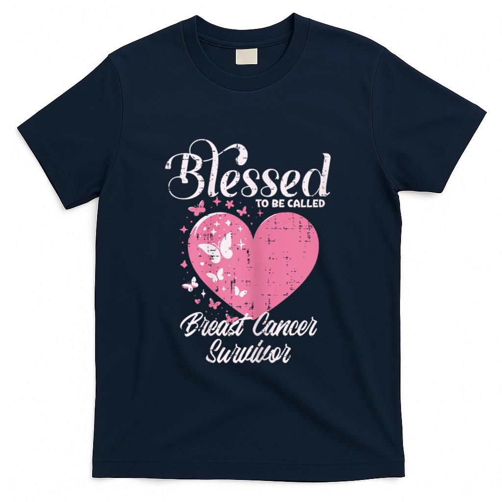Blessed Breast Cancer Survivor Awareness Christian Women T-Shirt