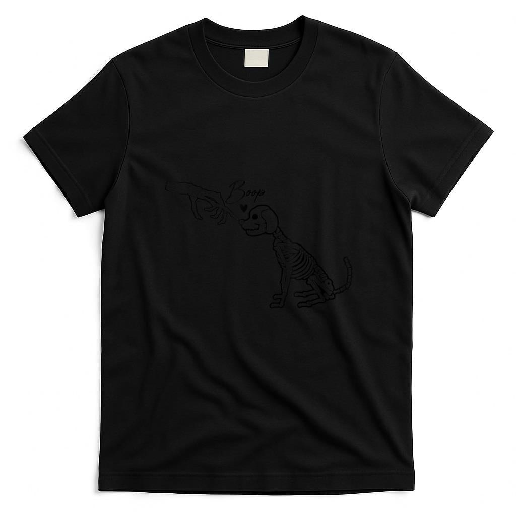 Pet Mom Halloween Shirt - Skeleton Hand Boop Skeleton Dog Halloween Pet Love Men Women T-Shirt
