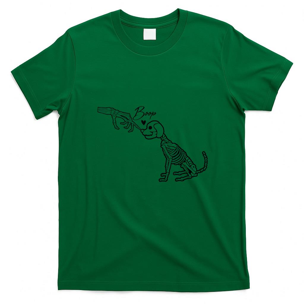 Pet Mom Halloween Shirt - Skeleton Hand Boop Skeleton Dog Halloween Pet Love Men Women T-Shirt