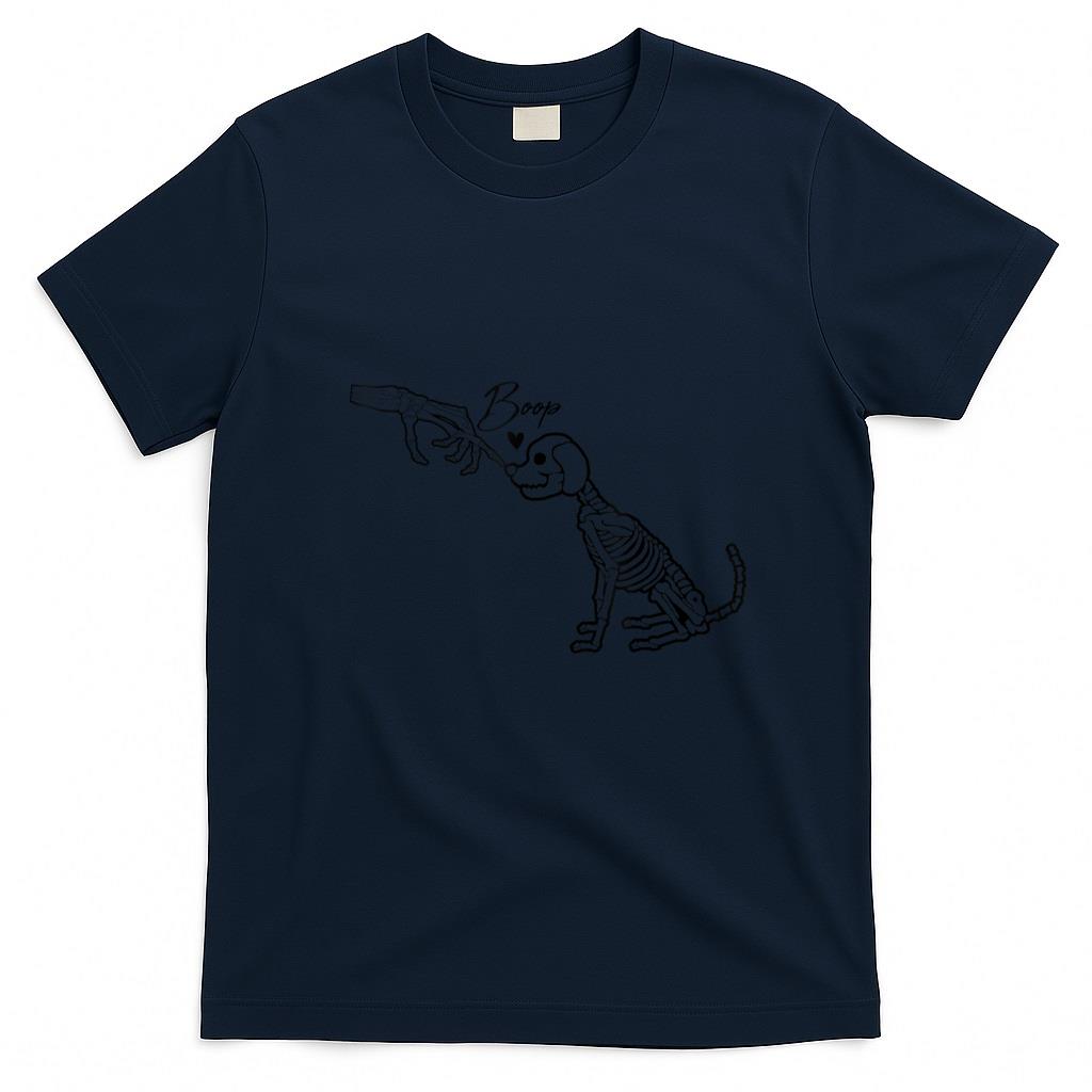 Pet Mom Halloween Shirt - Skeleton Hand Boop Skeleton Dog Halloween Pet Love Men Women T-Shirt