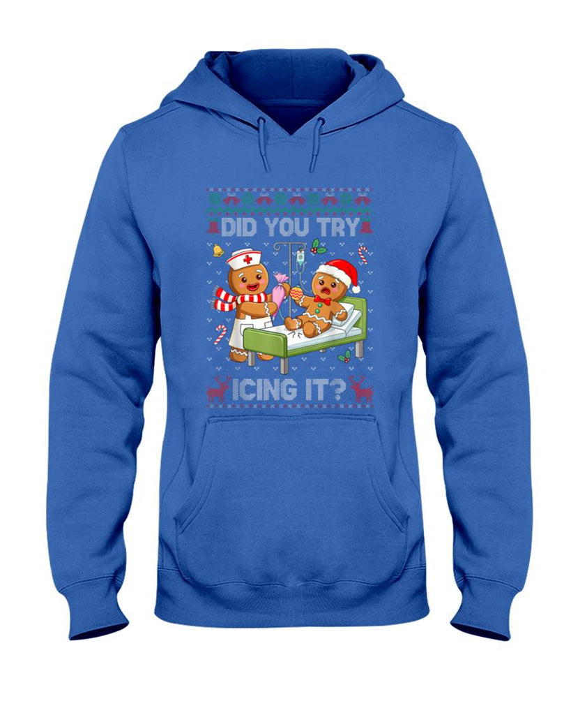 Did You Try Icing It Christmas Gingerbread Ugly Sweater T-Shirt