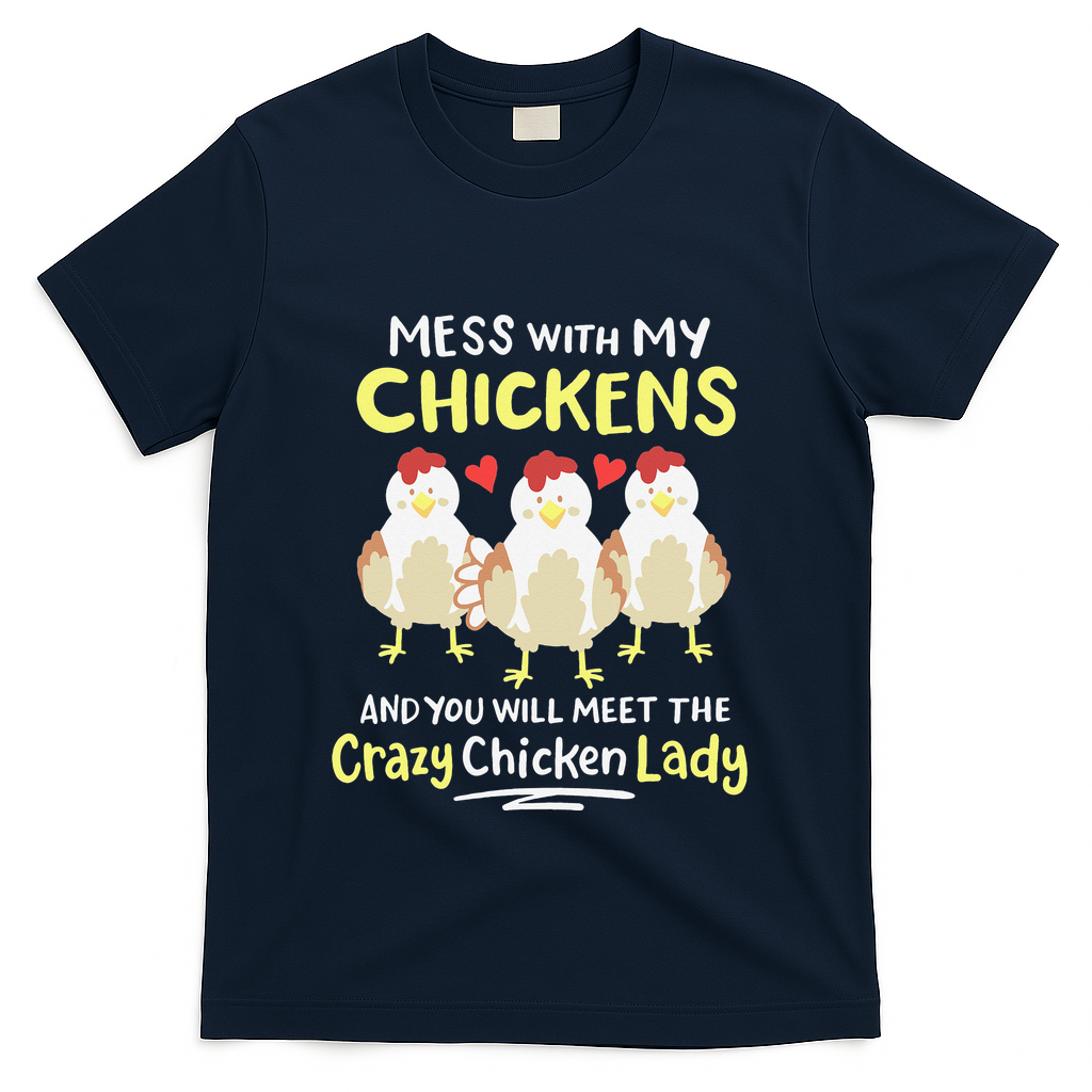 Backyard Crazy Chicken Lady Wo Farmer T-Shirt