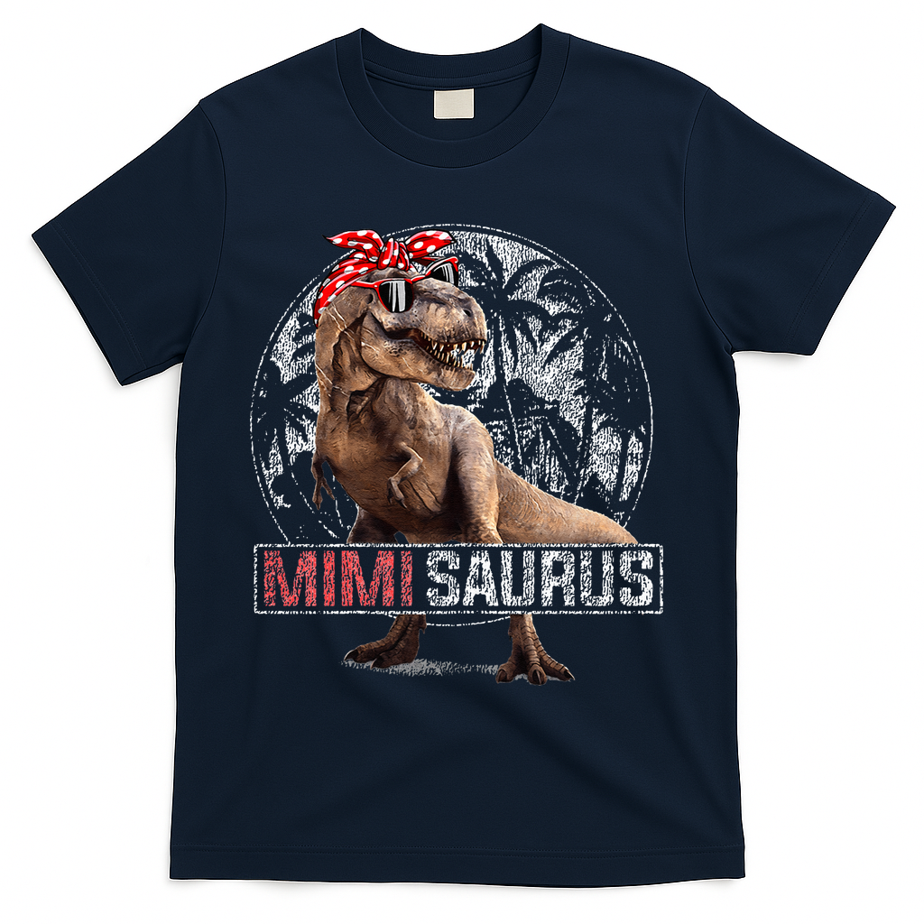 Womens Mimisaurus T Rex Dinosaur Funny Mimi Saurus Family Matching T-Shirt